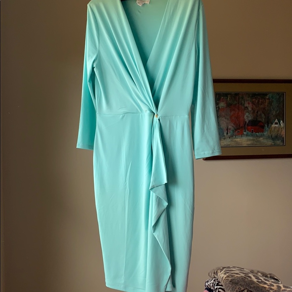 Aqua Charter Club faux-wrap dress